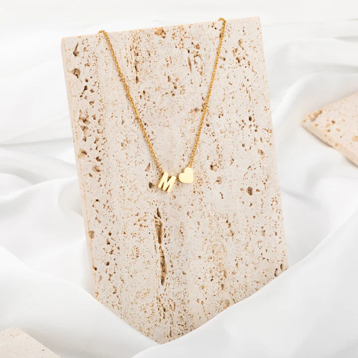 Collier Initiale & Cœur DearLetter™